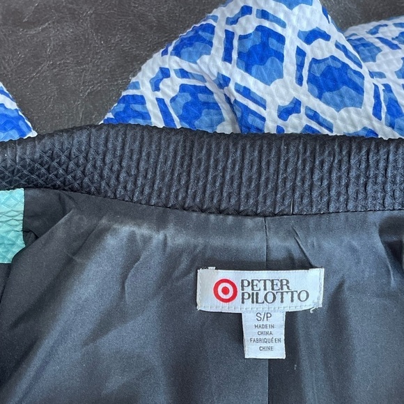 Peter Pilotto mixed print zippered and belted jacket in a size small petite - Picture 10 of 12